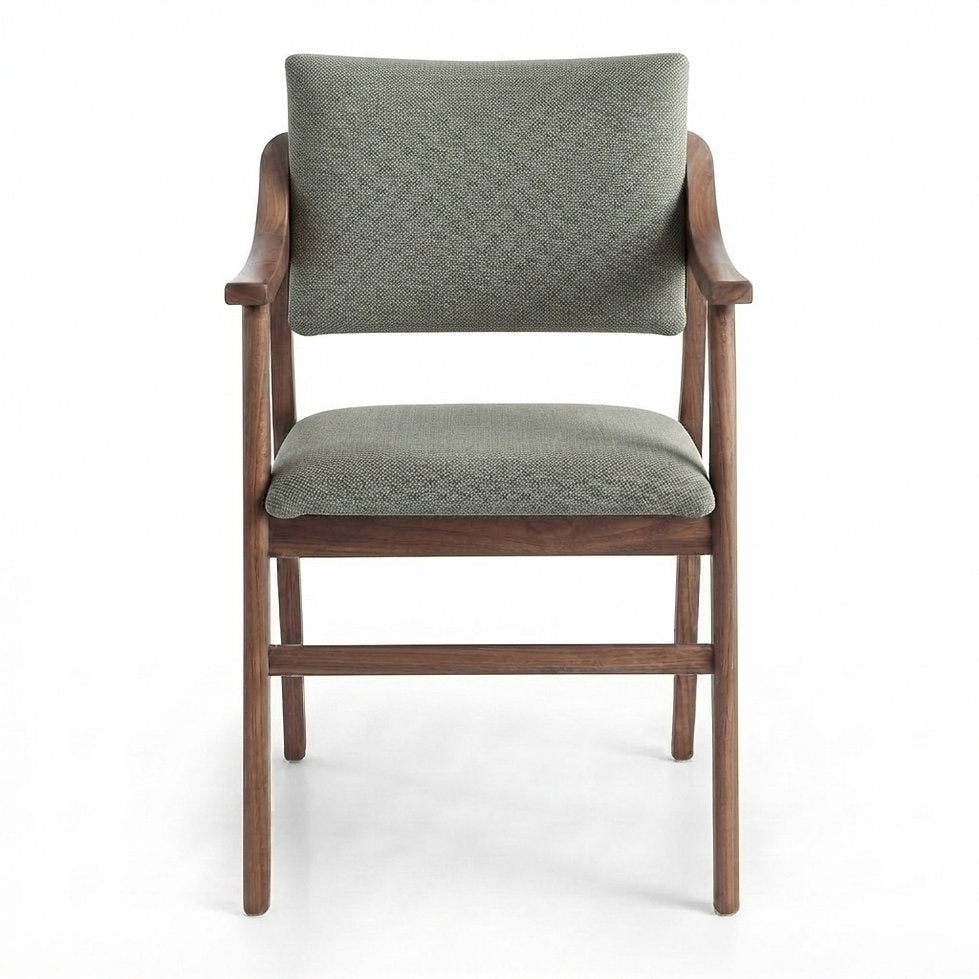 Fauteuil Firenze – Hêtre finition noyer & tissu Gava personnalisable