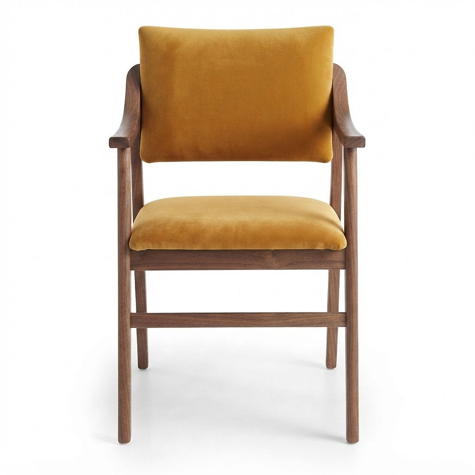 Fauteuil Firenze – Hêtre finition noyer & velours Casino personnalisable