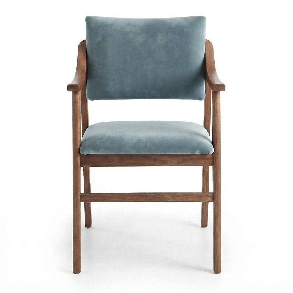 Fauteuil Firenze – Hêtre finition noyer & velours Casino personnalisable