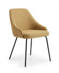 Fauteuil Modena – Piètement acier noir & tissu personnalisable