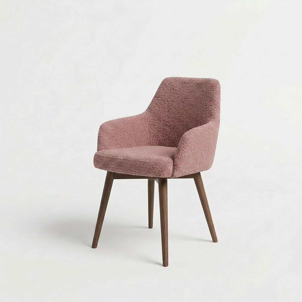 Fauteuil Roma – Hêtre teinté noyer & tissu personnalisable