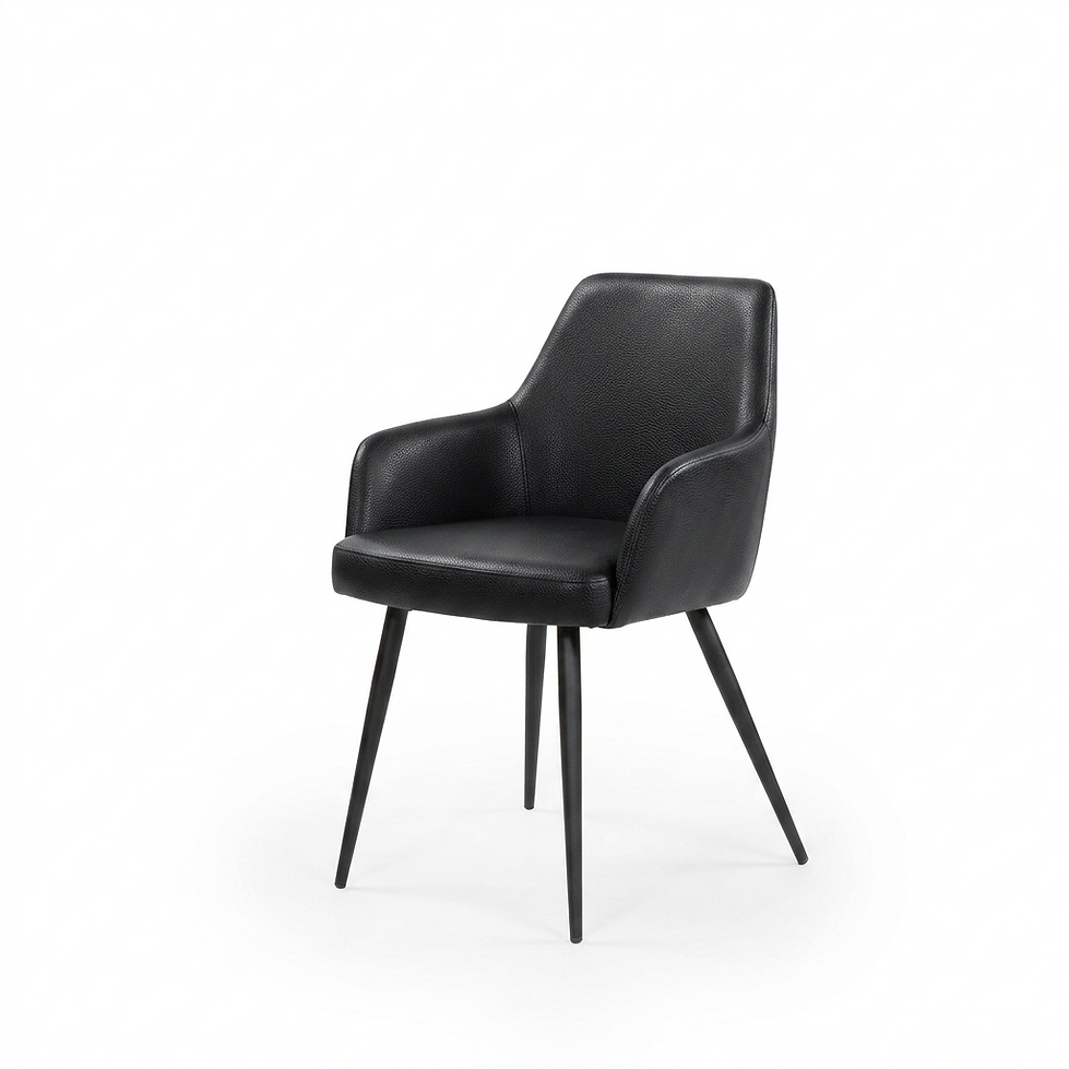 Fauteuil Roma – Acier noir & similicuir Arizona personnalisable
