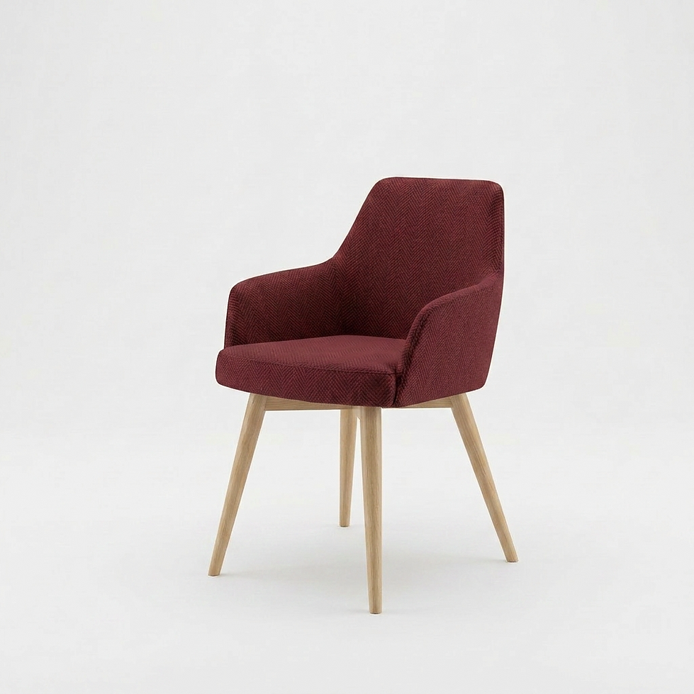 Fauteuil Roma – Hêtre naturel & tissu personnalisable
