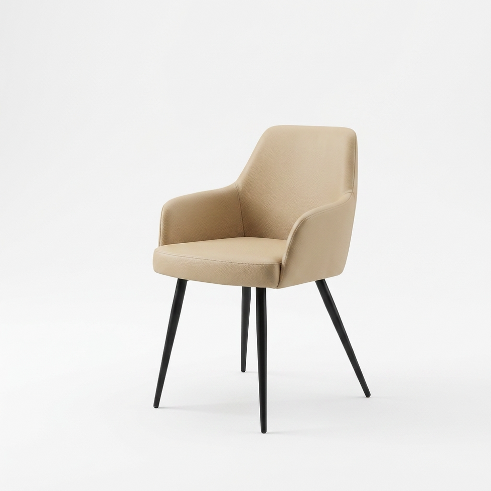 Fauteuil Roma – Acier noir & similicuir Arizona personnalisable