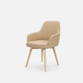 Fauteuil Roma – Hêtre naturel & similicuir Arizona personnalisable