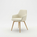 Fauteuil Roma – Hêtre naturel & tissu personnalisable