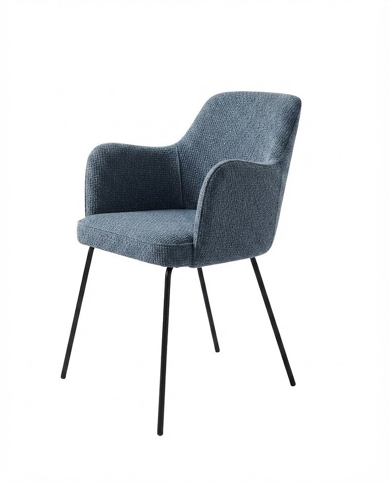Fauteuil Torino – Piètement acier noir & revêtement personnalisable