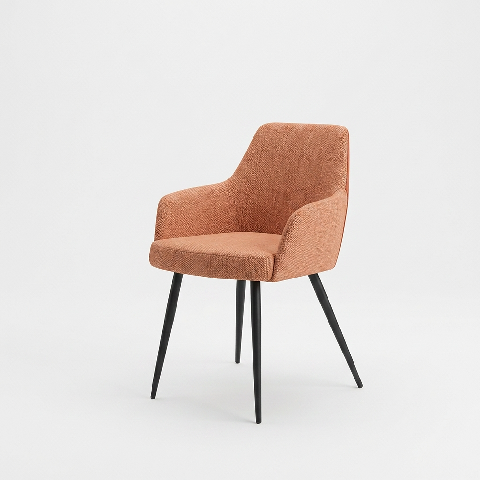 Fauteuil Roma – Acier noir & tissu personnalisable