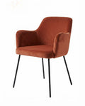 Fauteuil Torino – Piètement acier noir & velours Casino personnalisable