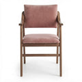 Fauteuil Firenze – Hêtre finition noyer & velours Casino personnalisable