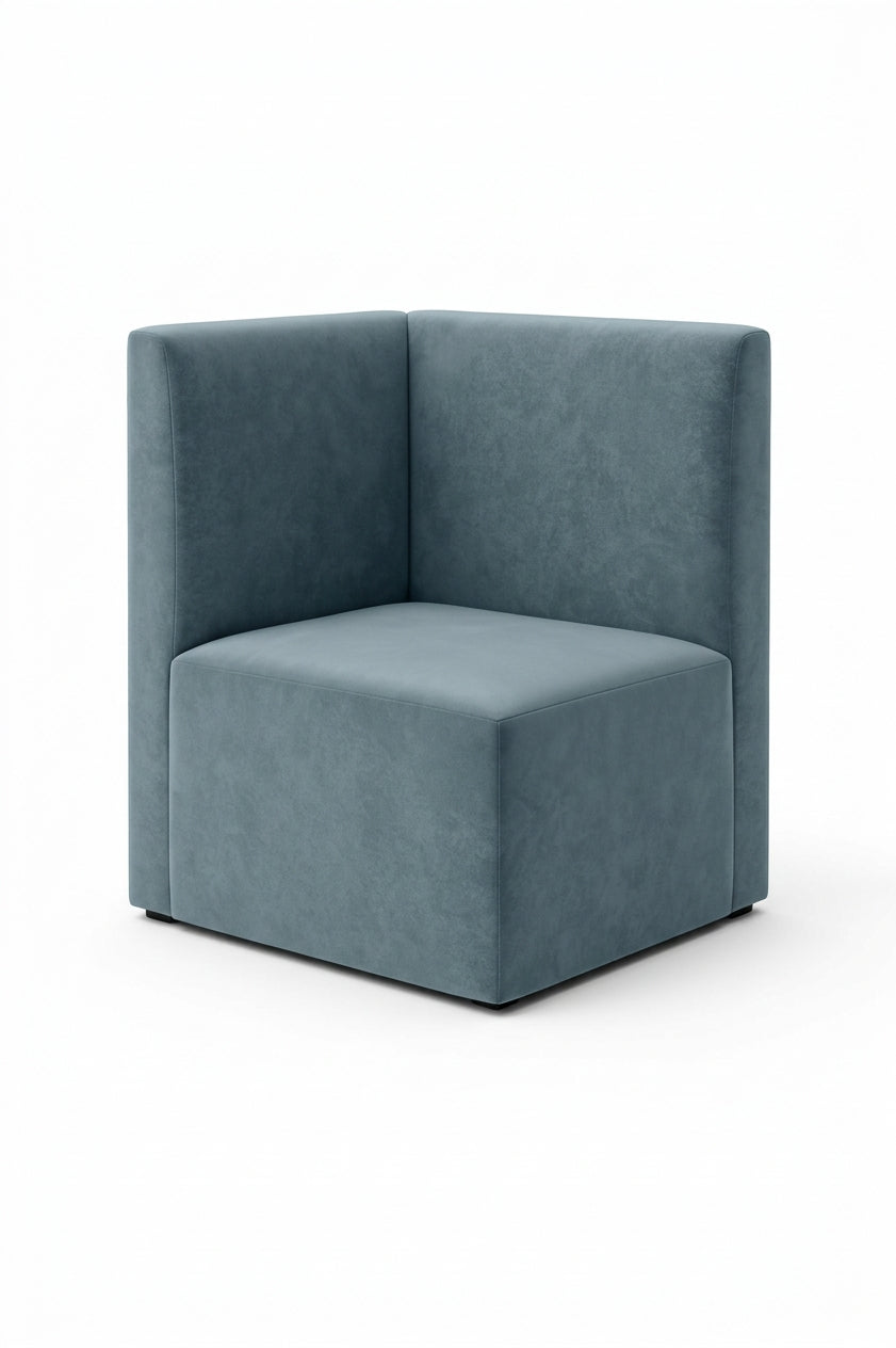 Banquette d’angle Sorrento – Lisse & velours Casino Safira