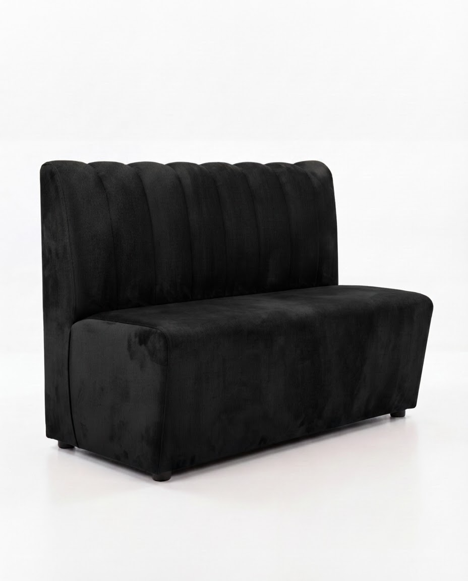 Banquette Prestige – Couture verticale & velours Casino Noir
