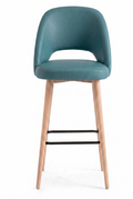 Tabouret de bar Ravello en similicuir Arizona Sky – Pieds en bois