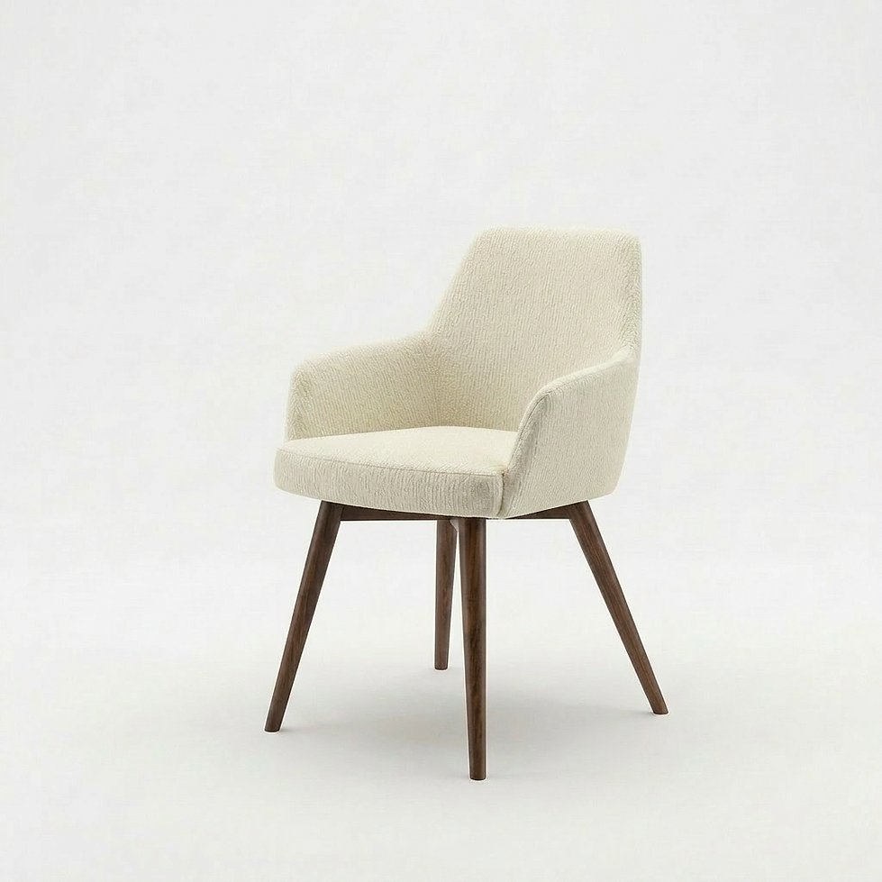 Fauteuil Roma – Hêtre teinté noyer & tissu personnalisable